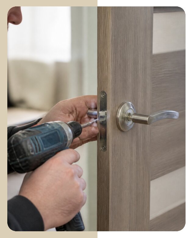 Установка нажимной ручки на входную дверь в Нерюнгри